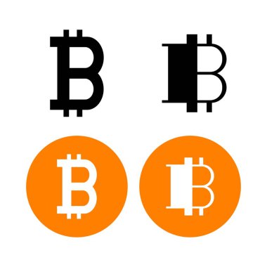 Bitcoin logo stok illüstrasyon tasarımı