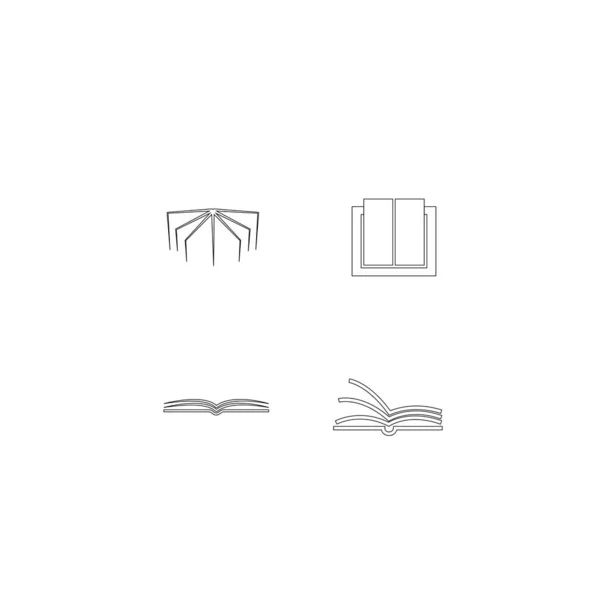 Livro Logo Template Vector Ilustração Design —  Vetores de Stock