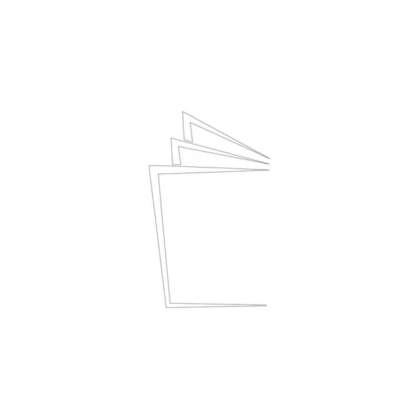 Livro Logo Template Vector Ilustração Design — Vetor de Stock