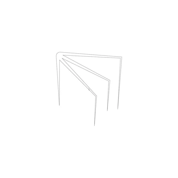Libro Logo Template Vector Illustrazione Design — Vettoriale Stock