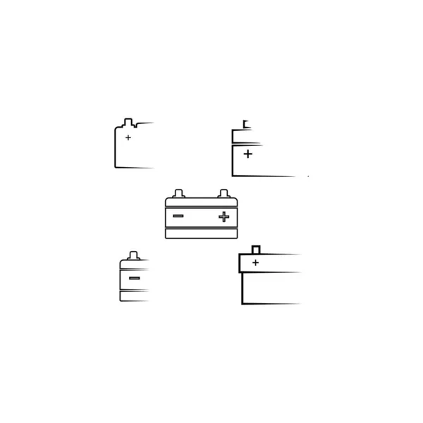 Ícone Bateria Design Ilustração Logotipo —  Vetores de Stock