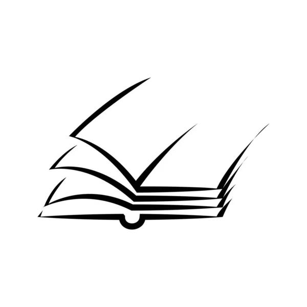 Boek Logo Voorraad Illustratie Ontwerp — Stockvector