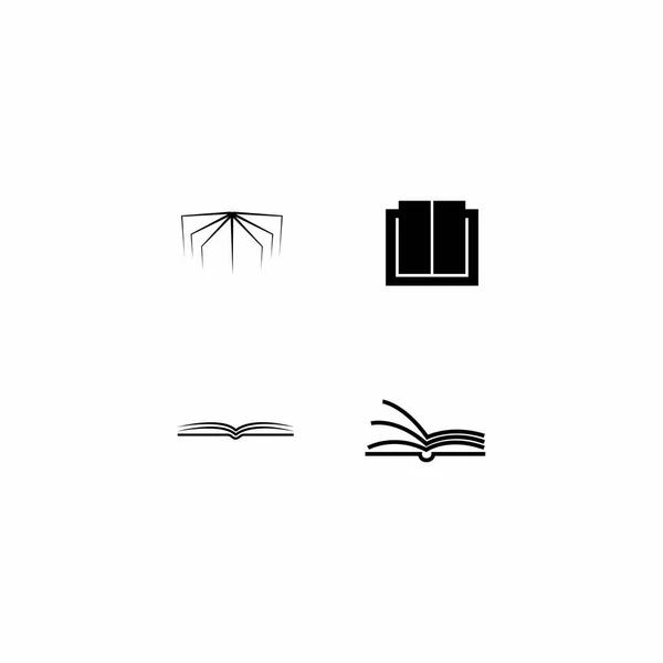 Boek Logo Voorraad Illustratie Ontwerp — Stockvector
