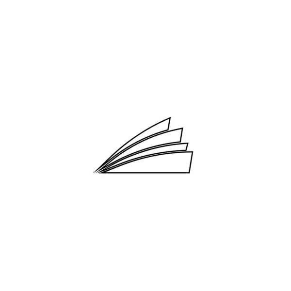 Livre Éducatif Logo Modèle Vectoriel Illustration Design — Image vectorielle