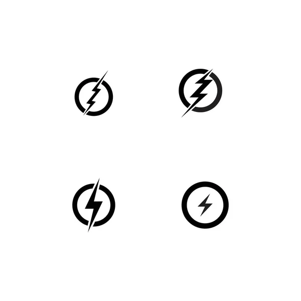 Iluminación Potencia Icono Eléctrico Logotipo — Vector de stock