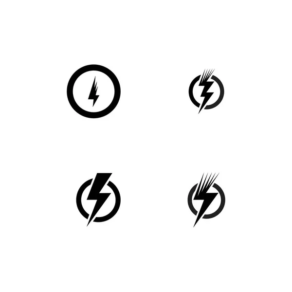 Iluminación Potencia Icono Eléctrico Logotipo — Vector de stock