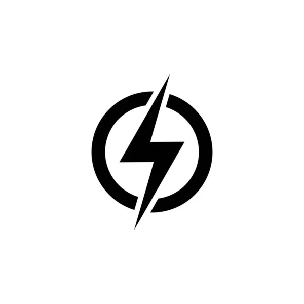 Vermogen Verlichting Elektrisch Pictogram Logo — Stockvector