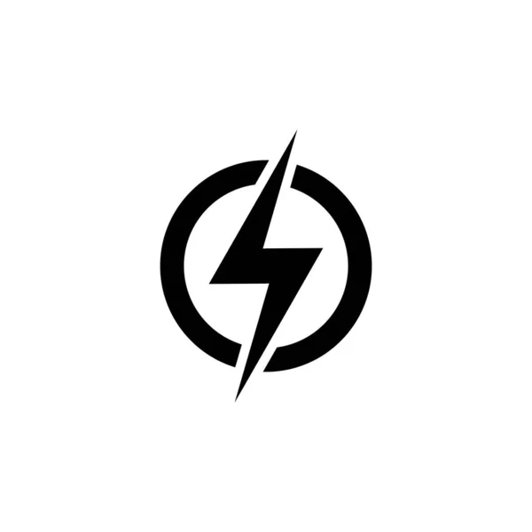 Iluminación Potencia Icono Eléctrico Logotipo — Archivo Imágenes Vectoriales