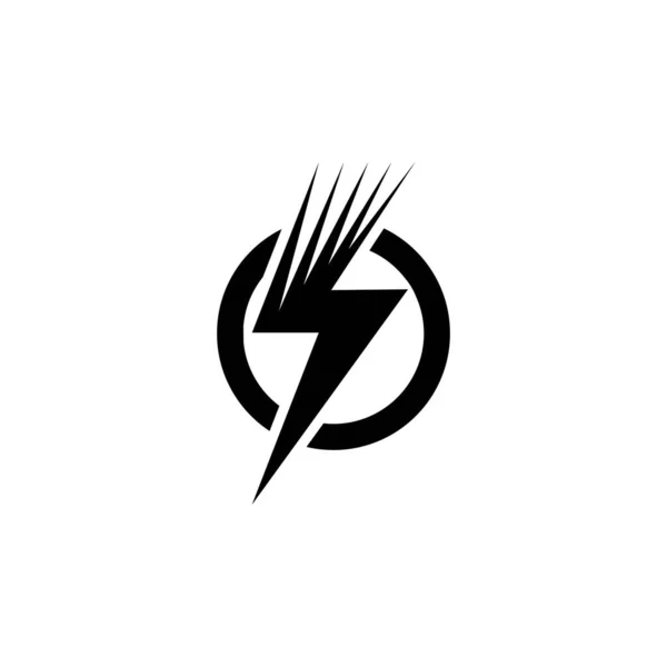 Effektbelysning Elektrisk Ikon Logotyp — Stock vektor