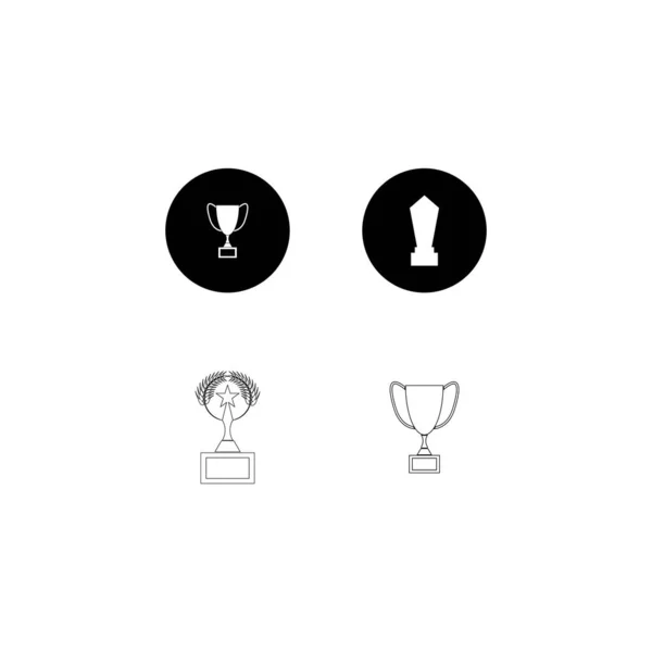 Trophy Cup Vector Icon Winner Symbol — Stock Vector