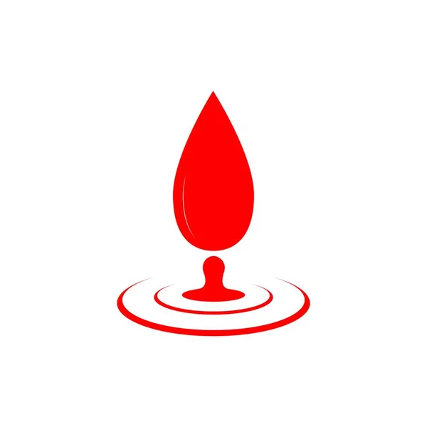 Modello Vettoriale Logo Ilustrazione Del Sangue — Vettoriale Stock