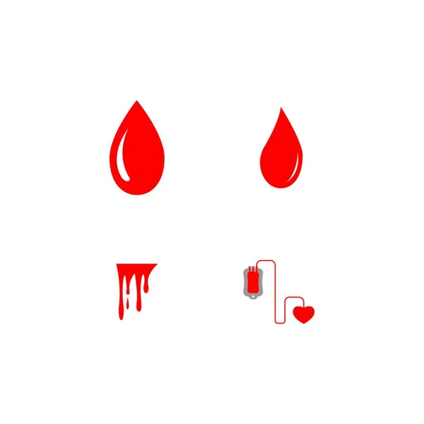 Ilustración Sangre Logo Vector Plantilla — Archivo Imágenes Vectoriales