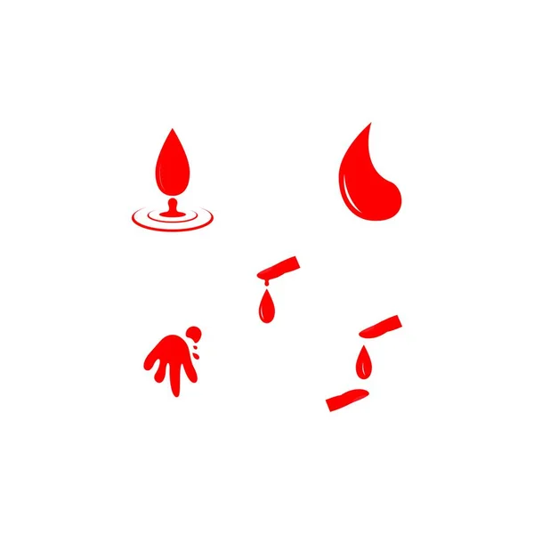 Modello Vettoriale Logo Ilustrazione Del Sangue — Vettoriale Stock