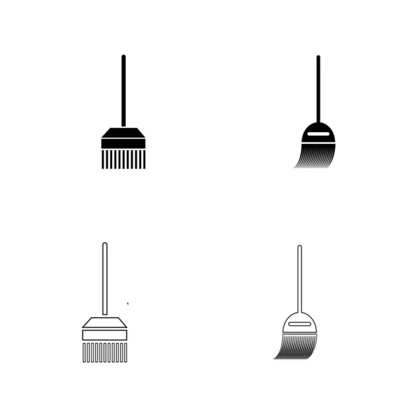 빗자루로 고삽화 디자인 — 스톡 벡터