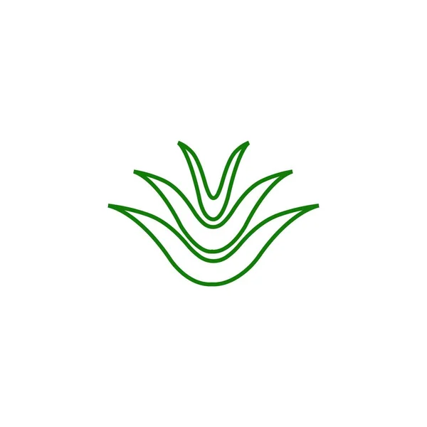 Алоэ Вера Дизайн Логотипа Иллюстрации — стоковый вектор