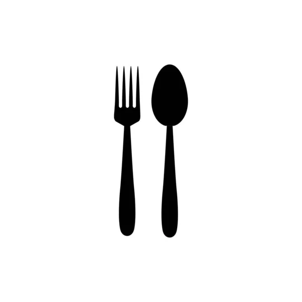 Kaşık Çatal Logo Çizimi Tasarımı — Stok Vektör