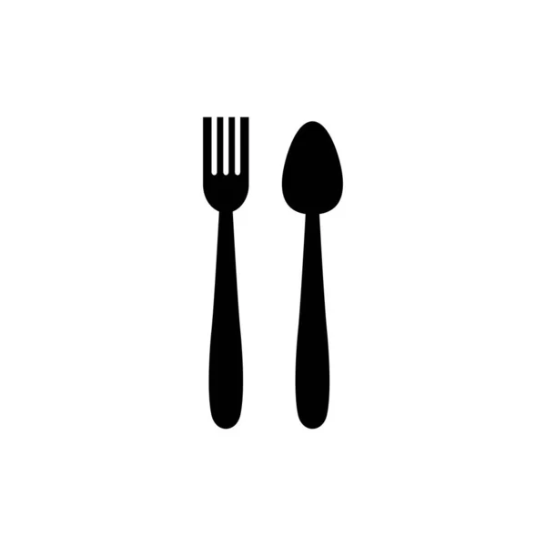Ложка Виделка Логотип Ілюстрація Дизайну — стоковий вектор