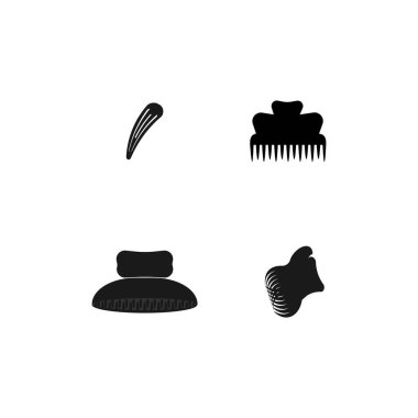 Saç tokası logosu illüstrasyon tasarımı