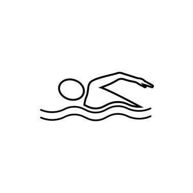 Yüzen spor logosu ilüstrasyon vektörü