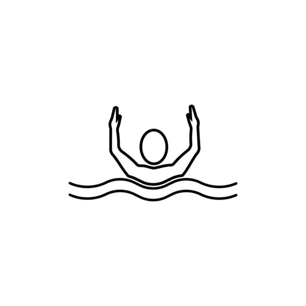 Schwimmen Sport Logo Illustration Vektor — Stockvektor