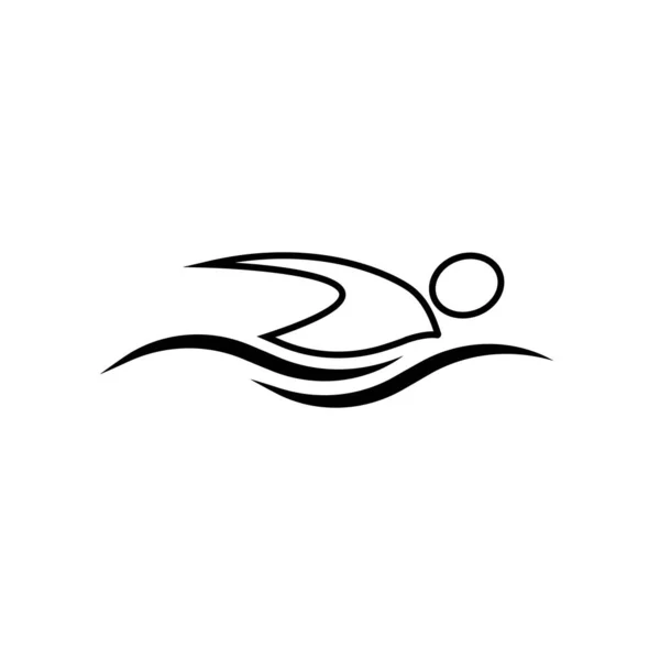 Вектор Иллюстрации Логотипа Плавания — стоковый вектор