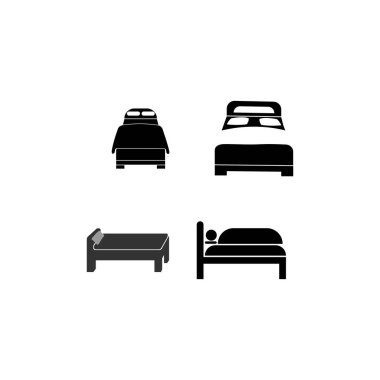 yatak logosu stok illüstrasyon tasarımı