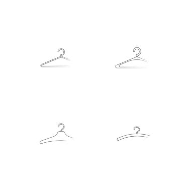 Askı logosu düz tasarım vektör şablonu