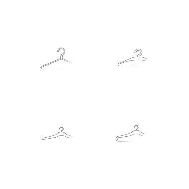 Askı logosu düz tasarım vektör şablonu