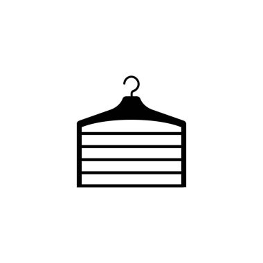 Askı simgesi düz tasarım vektör şablonu