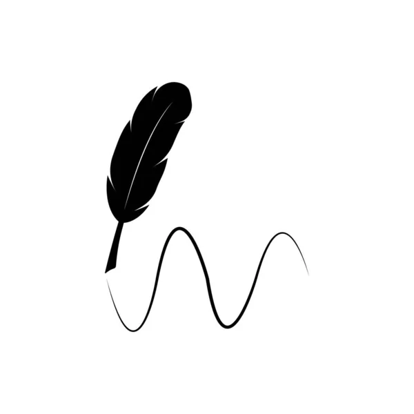 Plume Stylo Illustration Stock Conception — Image vectorielle