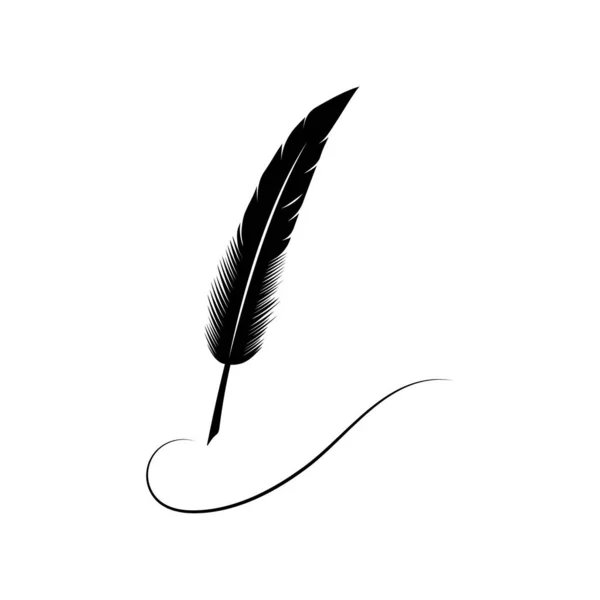 Feather Pen Stock Illustration Design — Stock Vector