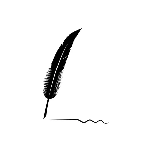 Plume Stylo Illustration Stock Conception — Image vectorielle