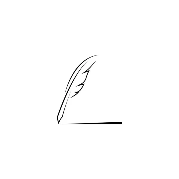 Логотип Перо Ручки Векторний Шаблон — стоковий вектор