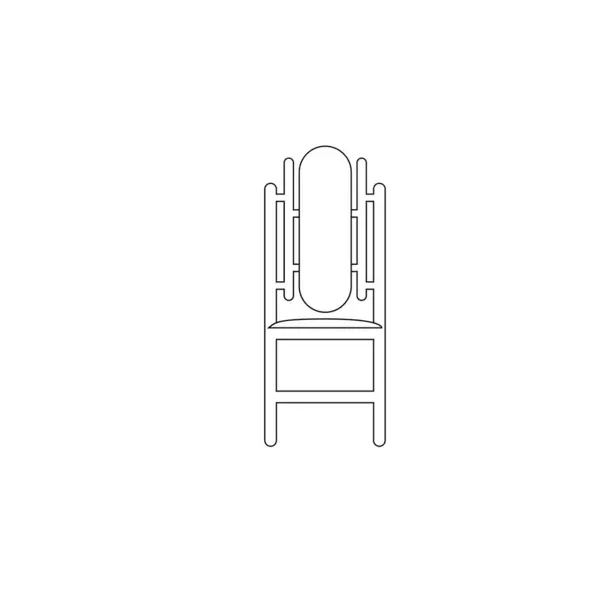 Design Loga Židle Stock Ilustrace — Stockový vektor
