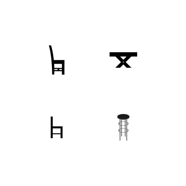 Стілець Логотип Стоковий Дизайн Ілюстрації — стоковий вектор