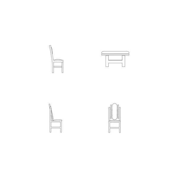 Дизайн Логотипа Стула — стоковый вектор