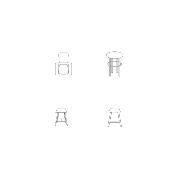 Design Ilustração Estoque Logotipo Cadeira — Vetor de Stock