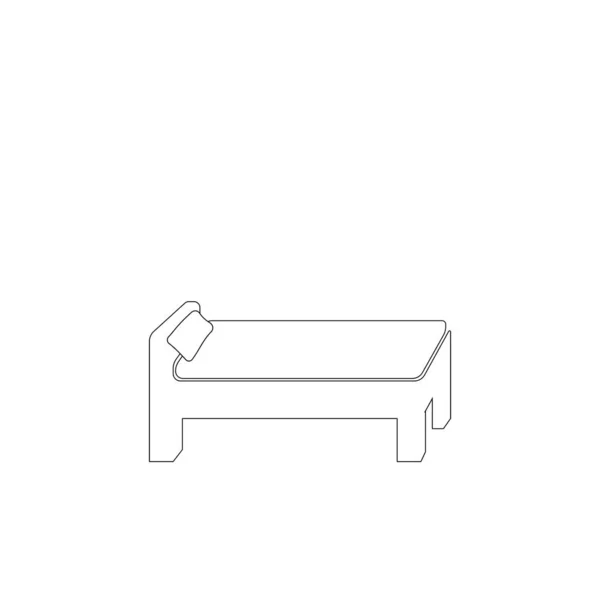 Λογότυπο Κρεβατιού Σχεδιασμός Εικονογράφησης — Διανυσματικό Αρχείο