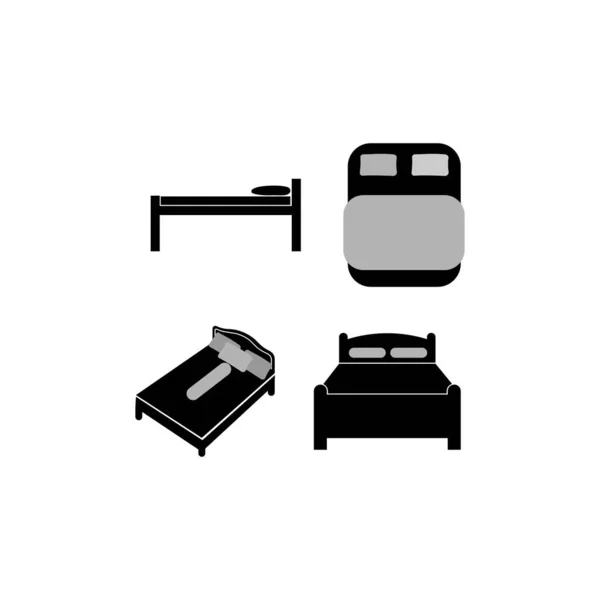 Λογότυπο Κρεβατιού Σχεδιασμός Εικονογράφησης — Διανυσματικό Αρχείο