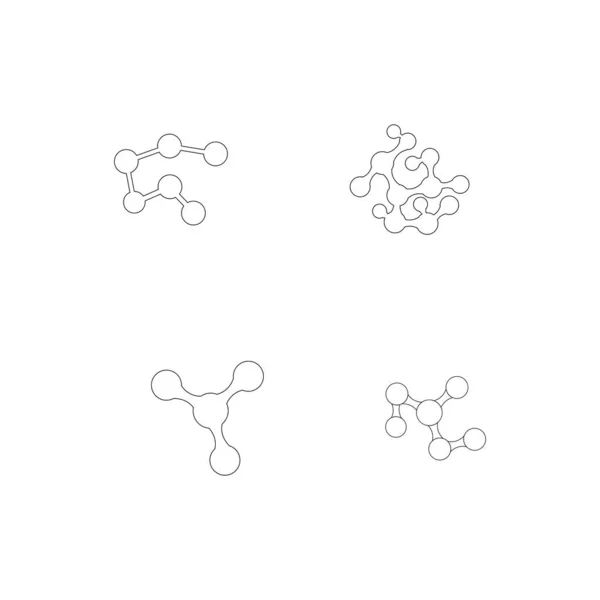 Molecuul Logo Illustratie Ontwerp — Stockvector