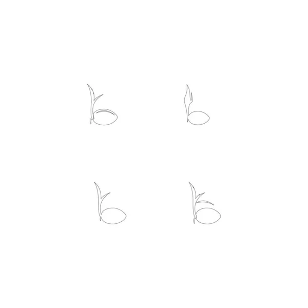 Kokosnuss Triebe Logo Illustration Design — Stockvektor