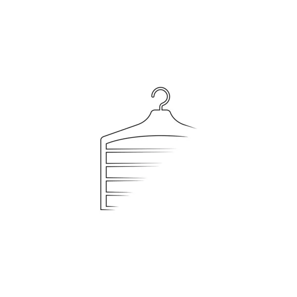 Kleiderbügel Logo Flache Design Vektorvorlage — Stockvektor