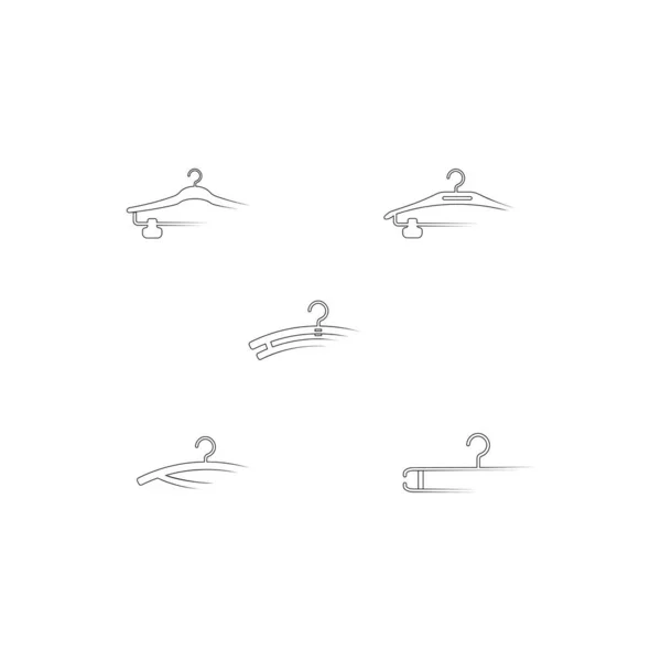 Hanger Logo Design Piatto Modello Vettoriale — Vettoriale Stock