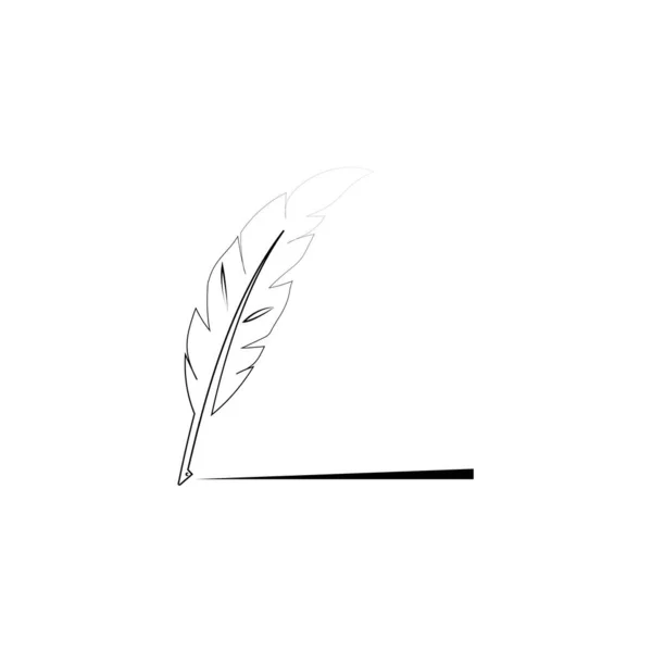 Дизайн Логотипа Перьевой Ручки — стоковый вектор