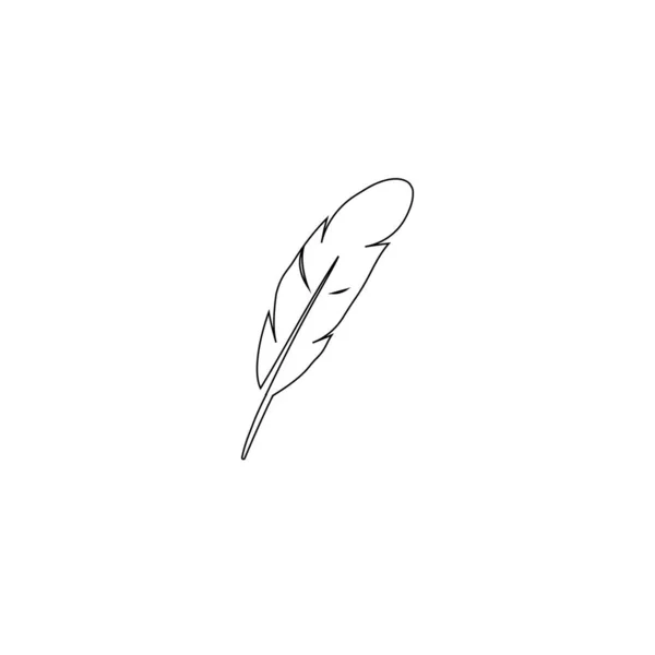 Pluma Logotipo Stock Ilustración Diseño — Vector de stock