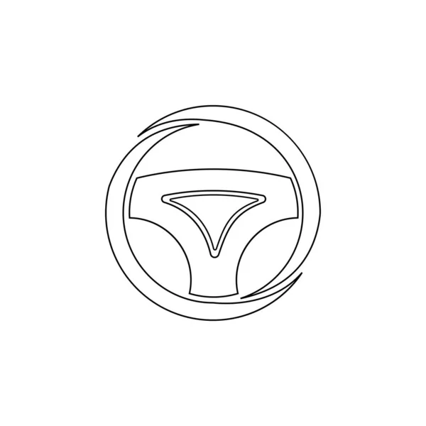 Diseño Ilustración Stock Logotipo Del Volante — Vector de stock