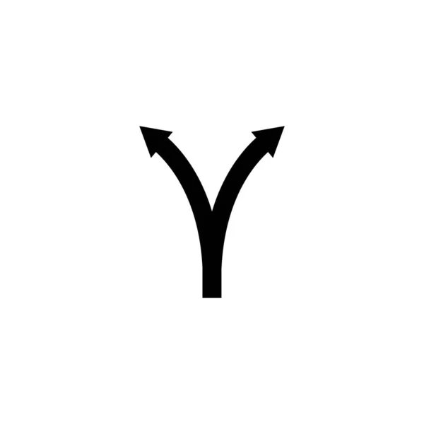 Gaffel Väg Logotyp Illustration Design — Stock vektor