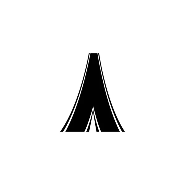 Garfo Estrada Logotipo Ilustração Design — Vetor de Stock