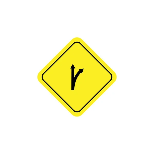 Yol Logosundaki Çatal Çizim Tasarımı — Stok Vektör