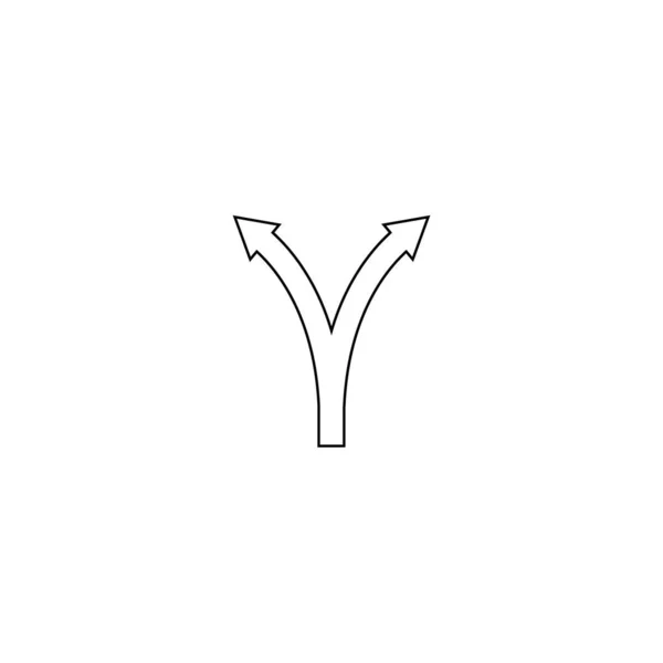 Horquilla Diseño Ilustración Del Logotipo Carretera — Vector de stock